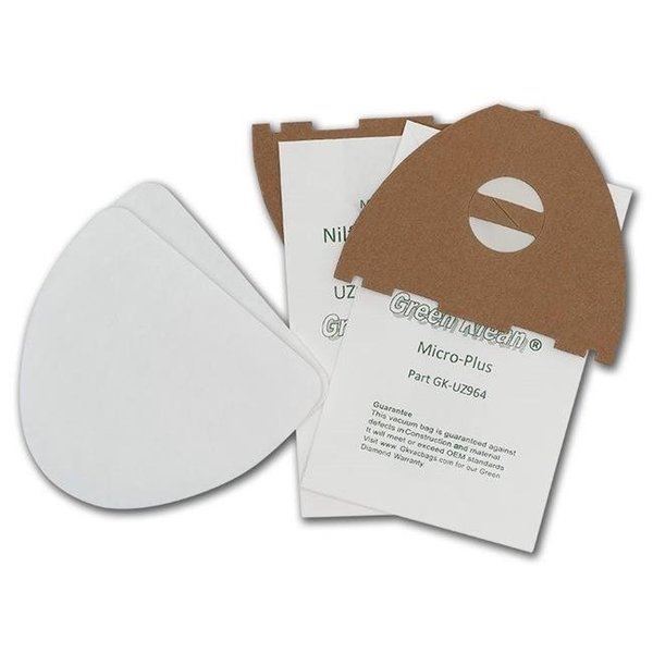 Green Klean Green Klean GK-UZ964 Nilfisk Advance UZ964 Hip Vac Replacement Vacuum Bags - 10 per Case - Case of 20 GK-UZ964